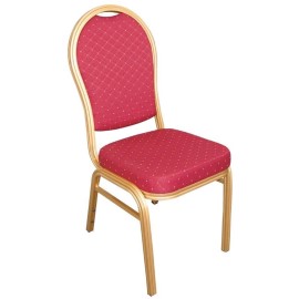 Sedia per banchetti Bolero con schienale ovale rosso (4 pezzi)_1